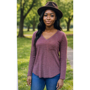 American Eagle Women’s Soft & Sexy Slub Tee T-Shirt Long Sleeves Medium